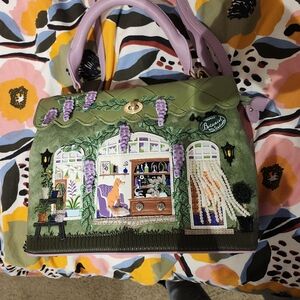 Lavender and Green Women's Bag